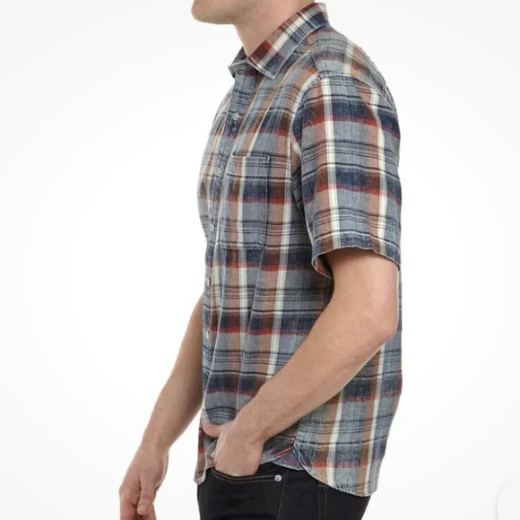 Tommy Bahama Button Up Plaid Casual Camp Shirt Seaspray Men’s XXL Short Sleeve - Picture 3 of 13